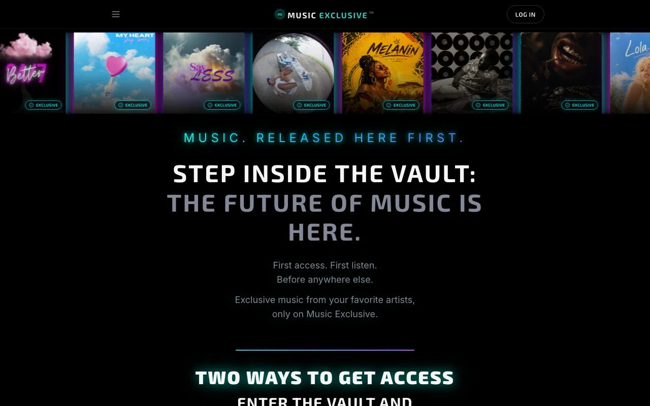 Music Exclusive website