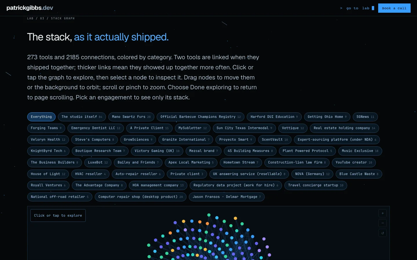 Preview of the Explore the tools behind my projects experiment