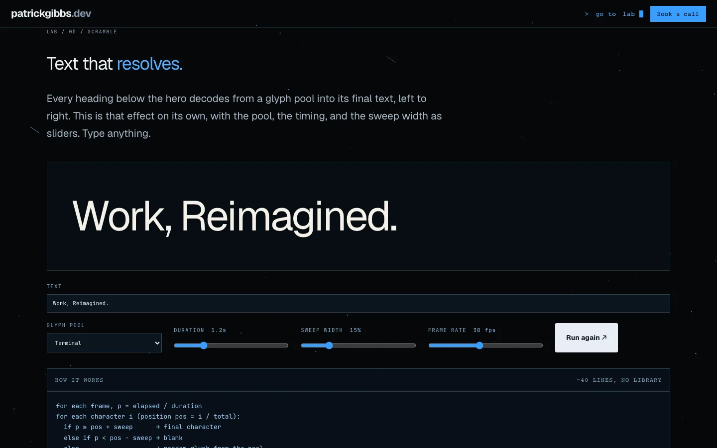 Preview of the Experiment with animated text experiment